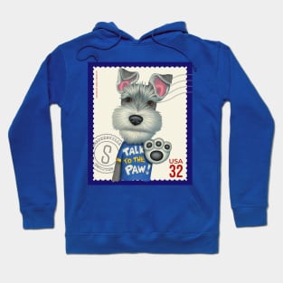 Cute Schnauzer Dog with talk to the paw Hoodie